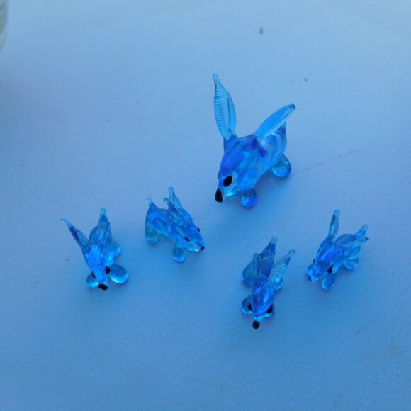 Glass Dog Collection BLUE Vintage - Picture 4 of 12